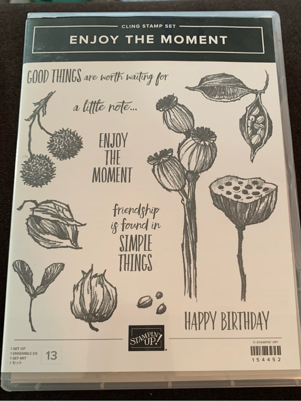 Stampin' Up! Enjoy The Moment Cling Stamp Set